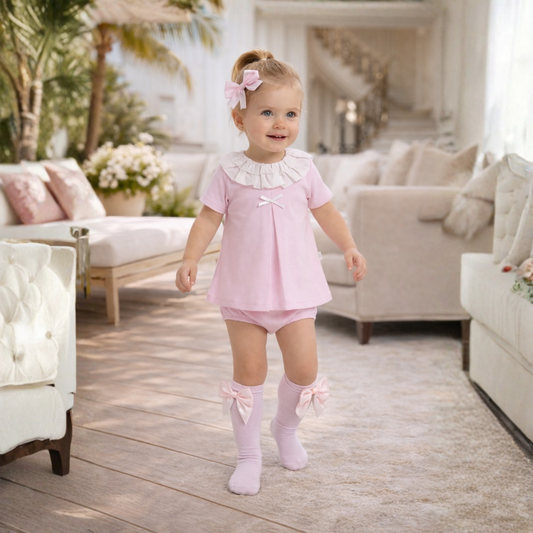 Camelia Pink 2 Piece Romper Set